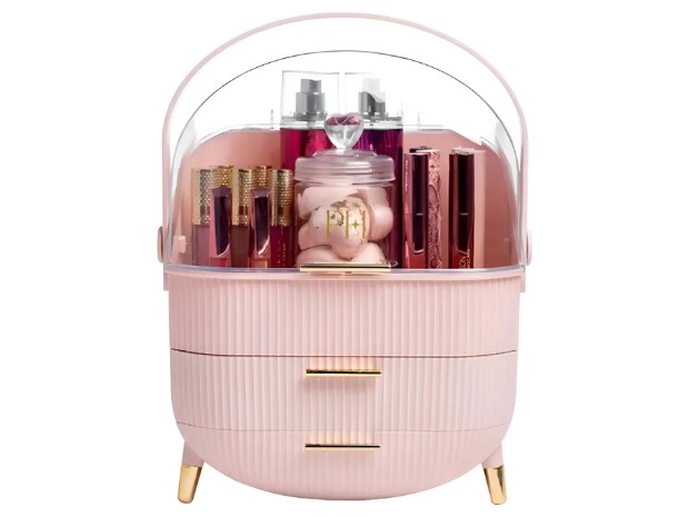 &u+ ORGANIZADOR MAQUILLAJE MALETIN CUPULA DE ACRILICO (5311)